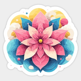 Abstract Flower Sticker